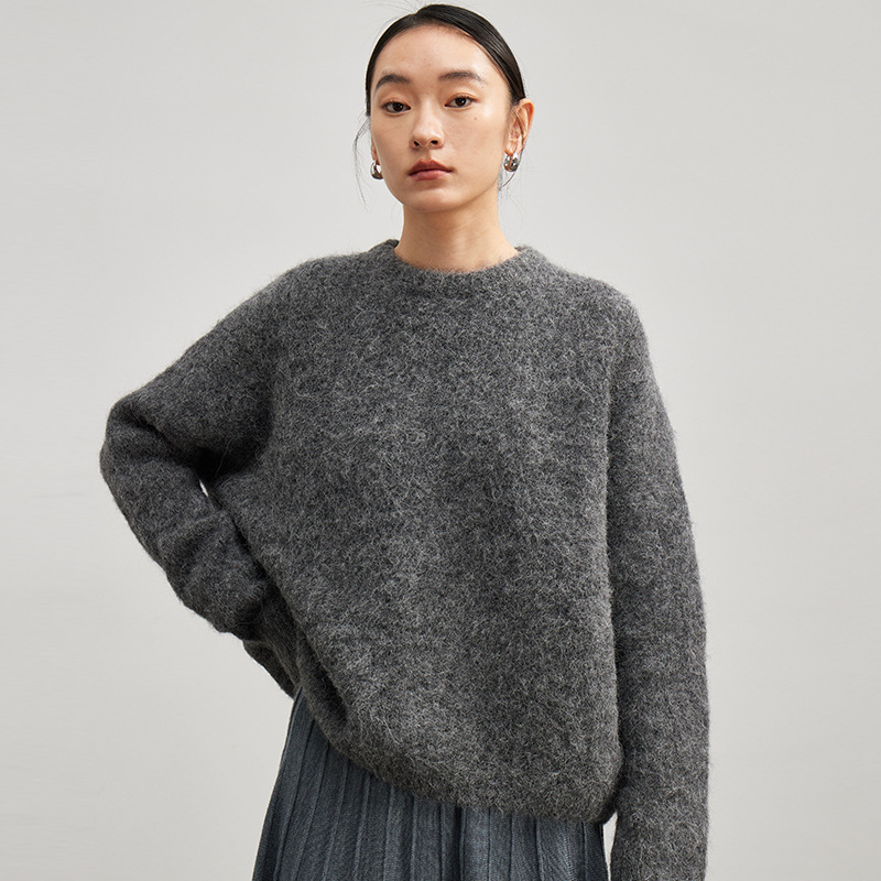 Stickat |  Dam Pcnancy Ls Loose O-Neck Knit Dam Dam