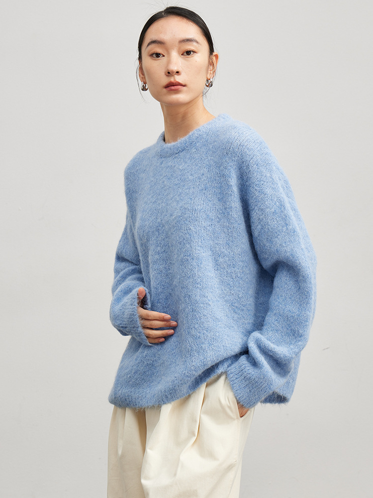 Stickat |  Dam Pcnancy Ls Loose O-Neck Knit Dam Dam