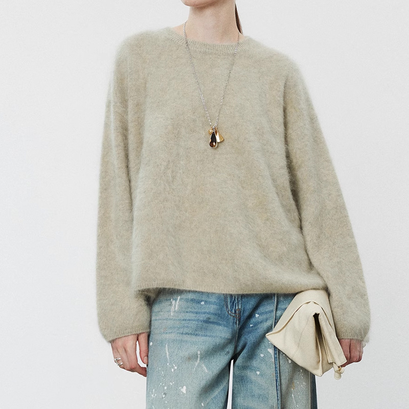 Stickat |  Dam Slflulu Ls Knit O-Neck Dam Dam