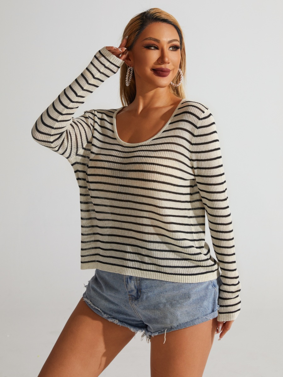 Stickat |  Dam V-Neck Knitted Top Dam Dam